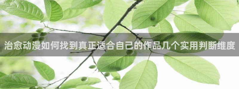 age动漫下载iis：治愈动漫如何找到真正适合自己的作品几个实用判断维度配图
