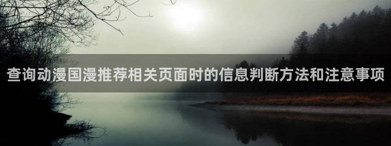 age动漫如何下载：查询动漫国漫推荐相关页面时的信息判断方法和注意事项配图